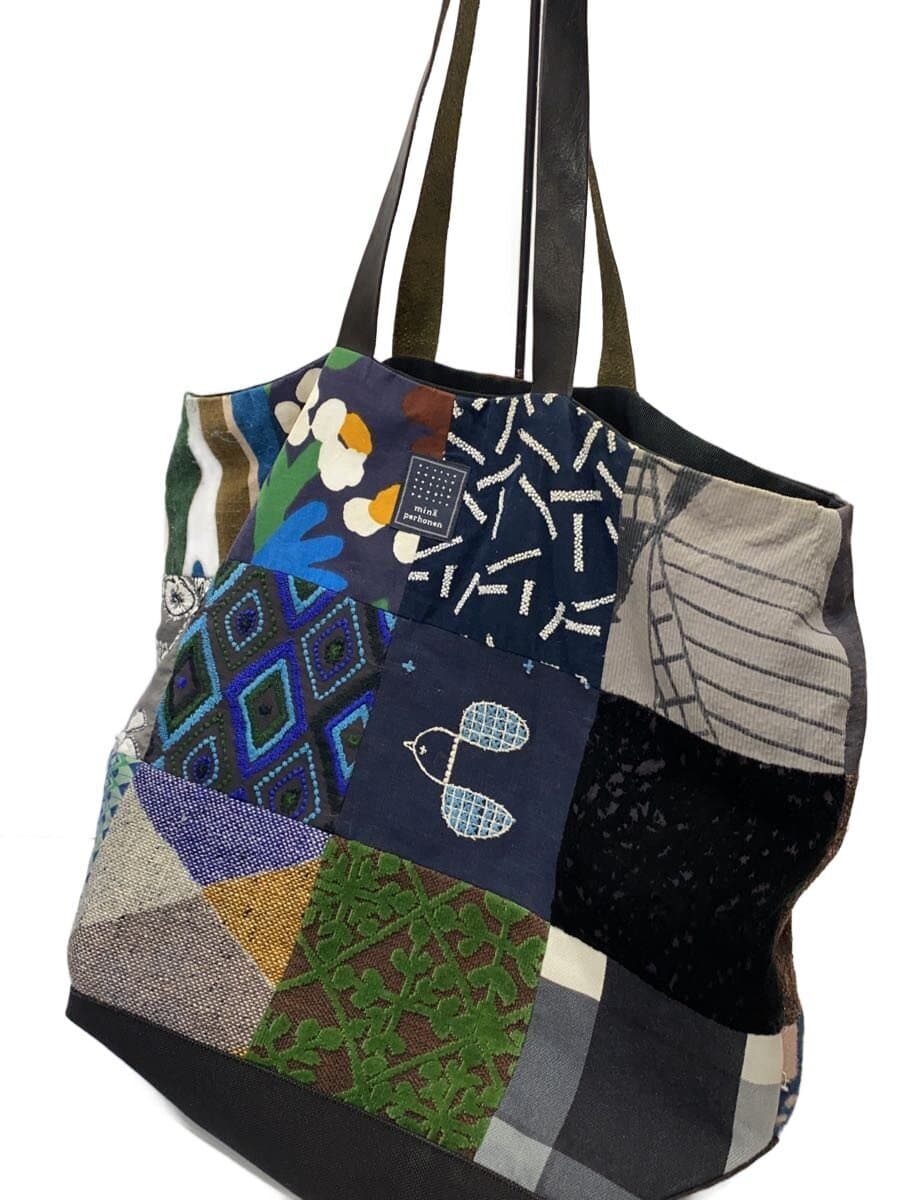 mina perhonenpiecebag Tote Bag Cotton Multicolor All Over Pattern os9008 2