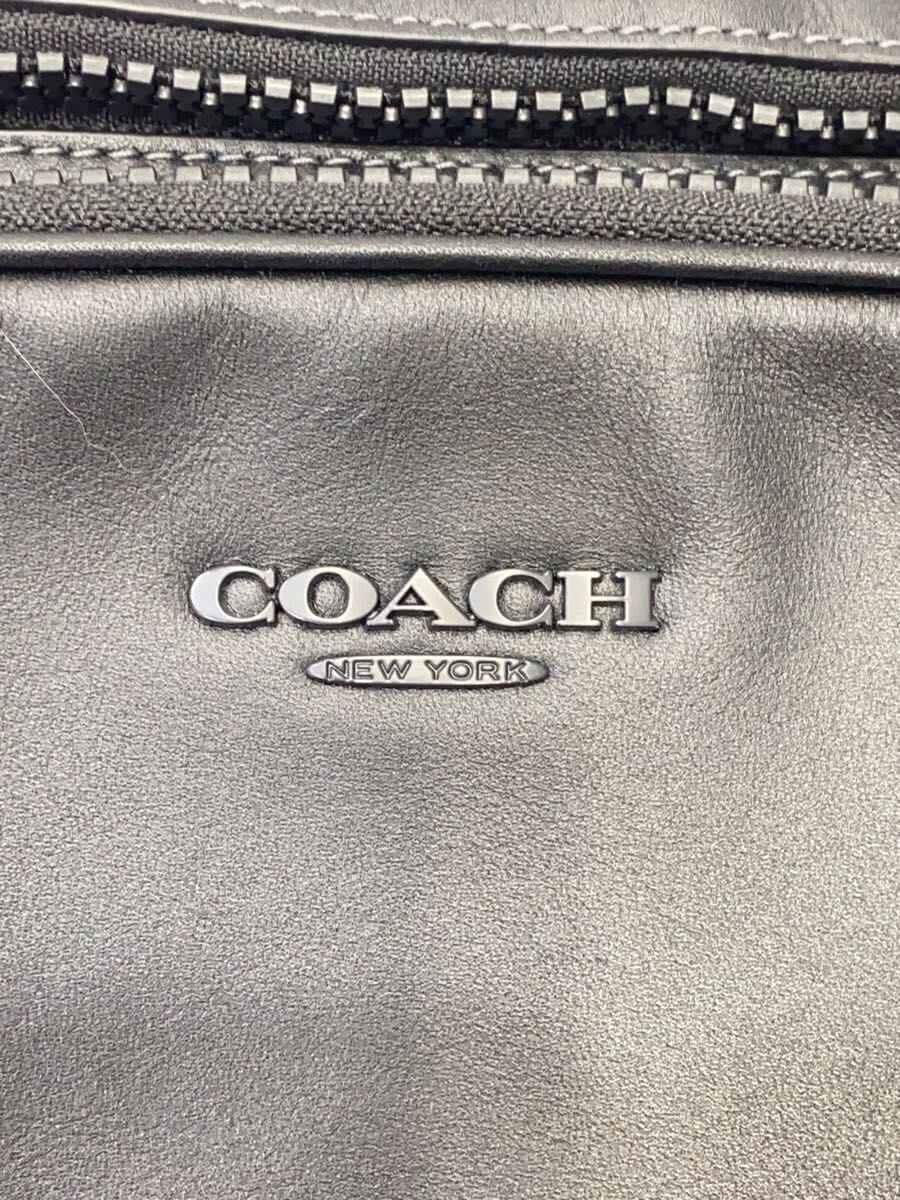 COACH Waist Bag Leather Black CT754 5