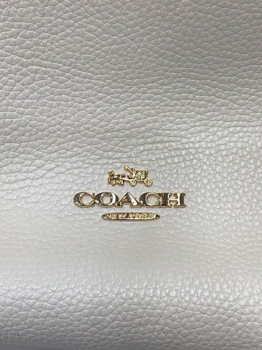 COACH handbag leather WHT solid j1632-57125 5