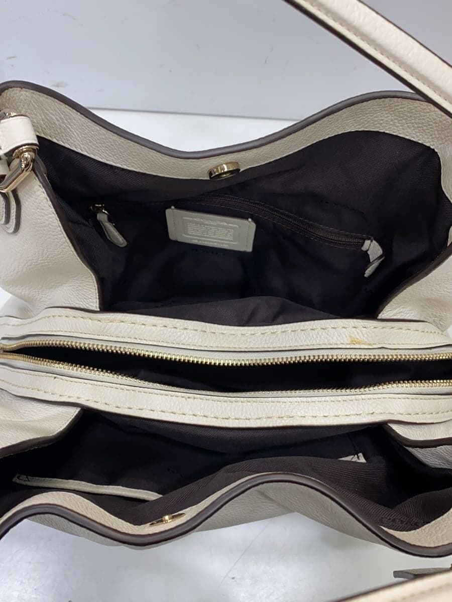 COACH handbag leather WHT solid j1632-57125 6