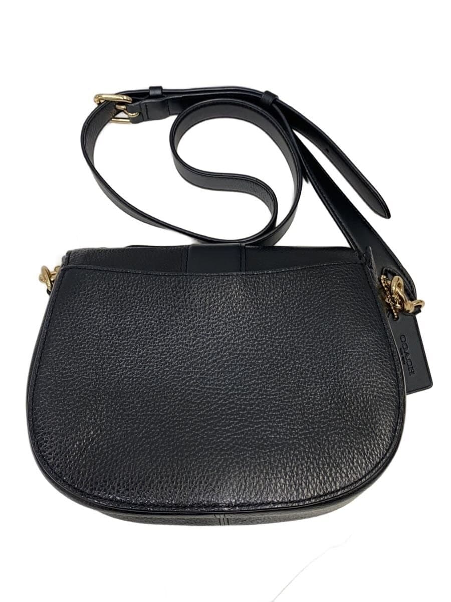 COACH Shoulder Bag Leather Black Plain c3241 3