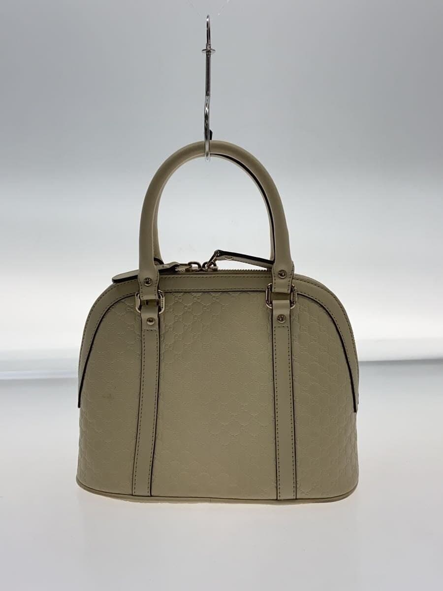 GUCCI shoulder bag leather CRM 449654 micro GG canvas 2WAY 3