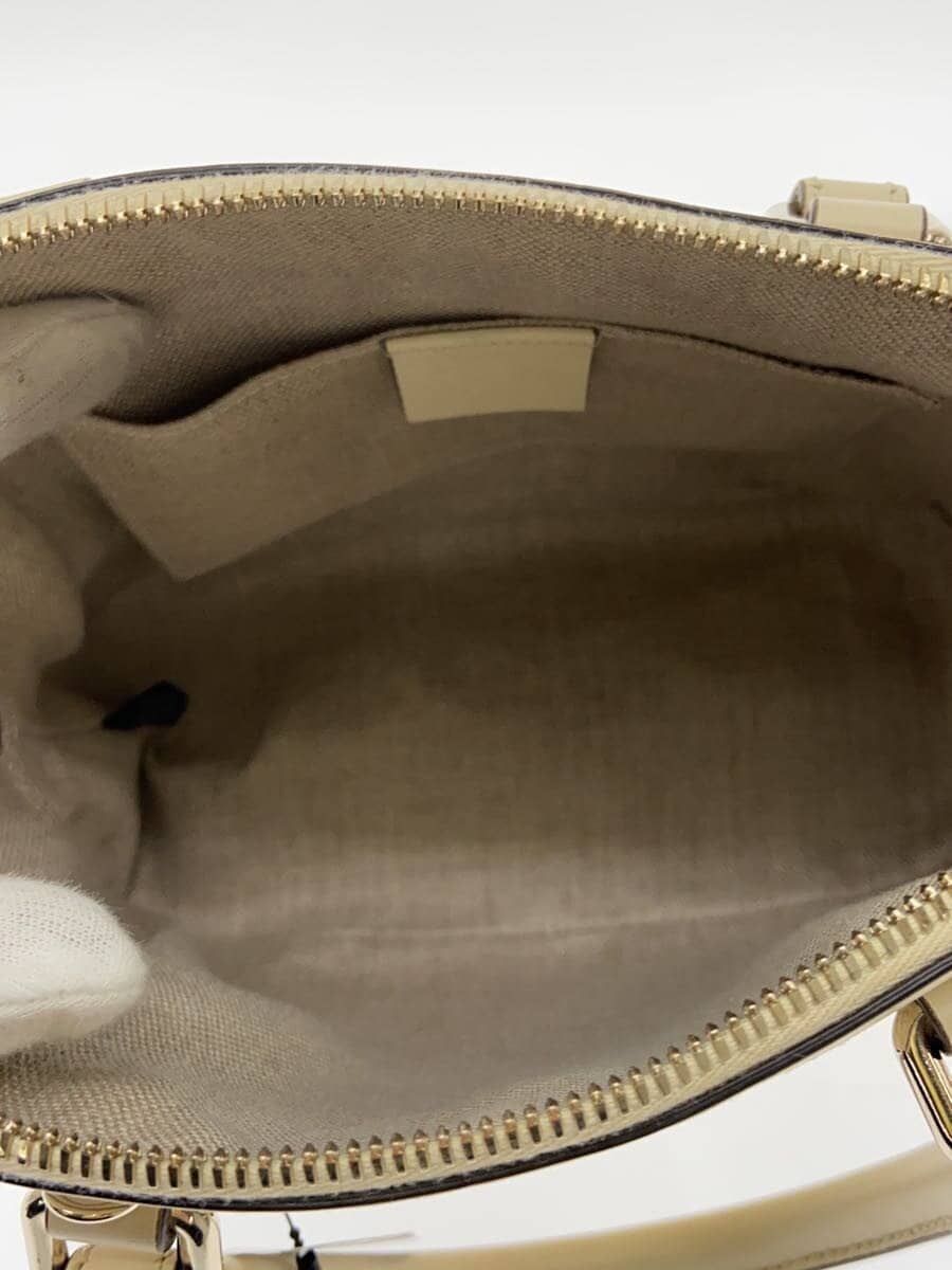 GUCCI shoulder bag leather CRM 449654 micro GG canvas 2WAY 6