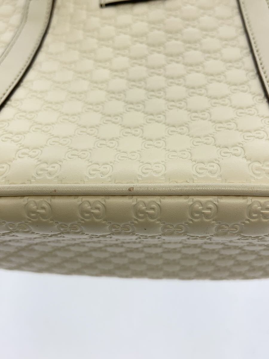 GUCCI shoulder bag leather CRM 449654 micro GG canvas 2WAY 8