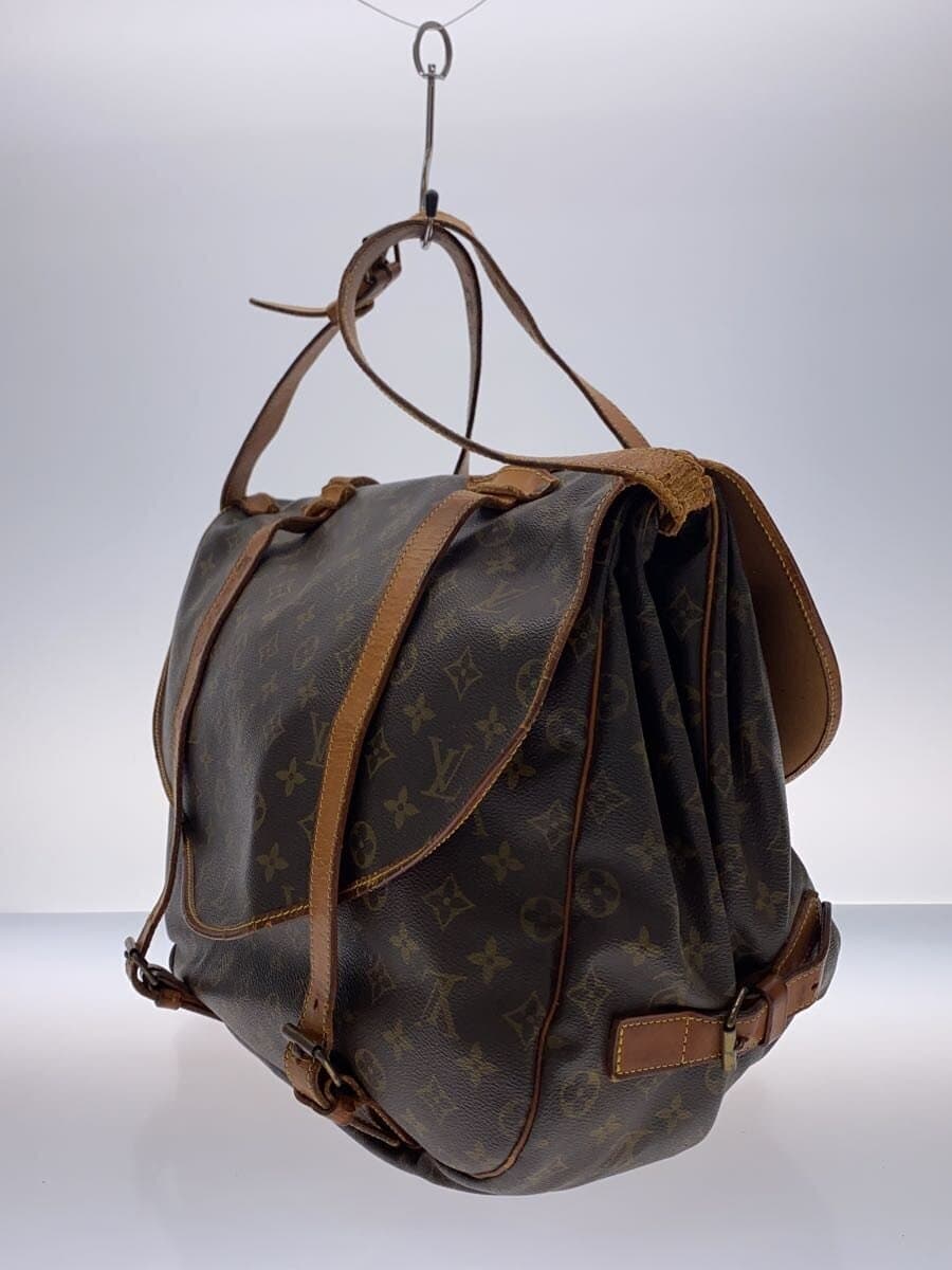 LOUIS VUITTON Saumur 43_Monogram Canvas PVC BRW 2