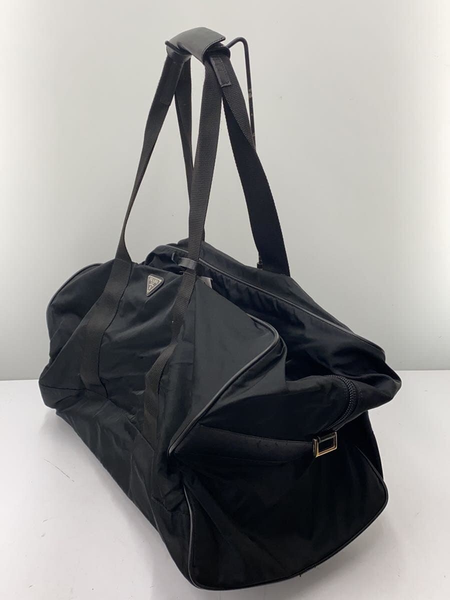 PRADA Bottom Stain Shoulder Missing Part Key Missing Part Boston Bag Nylon BLK Solid 2