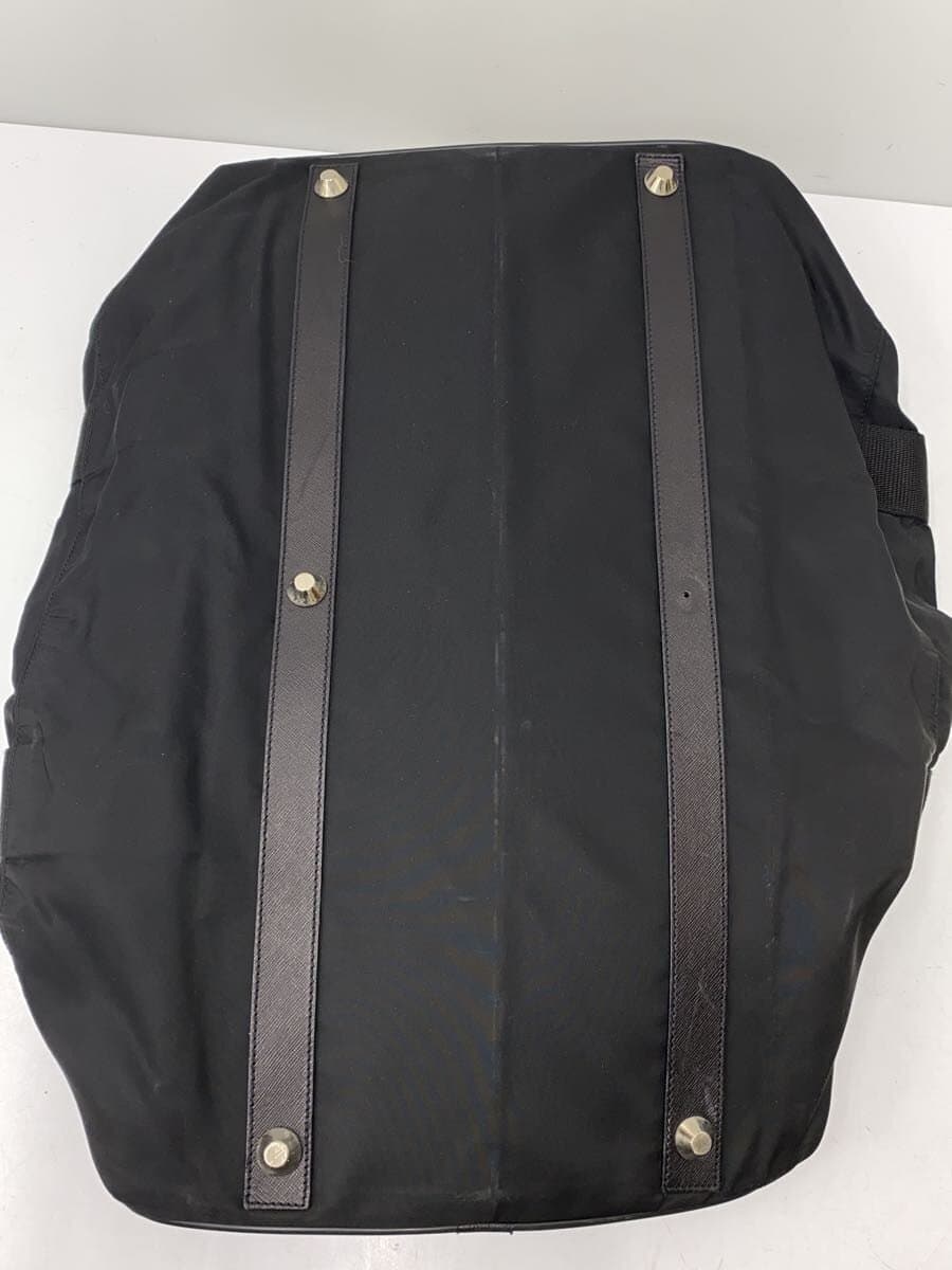 PRADA Bottom Stain Shoulder Missing Part Key Missing Part Boston Bag Nylon BLK Solid 4