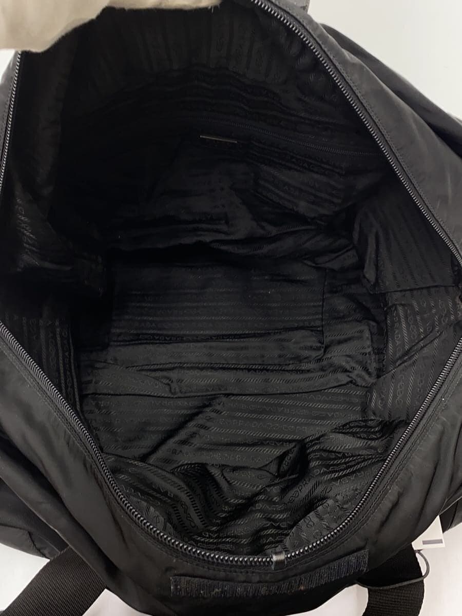 PRADA Bottom Stain Shoulder Missing Part Key Missing Part Boston Bag Nylon BLK Solid 6