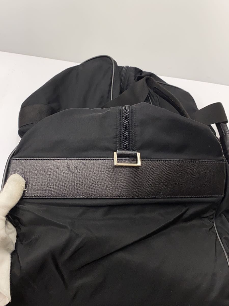 PRADA Bottom Stain Shoulder Missing Part Key Missing Part Boston Bag Nylon BLK Solid 8