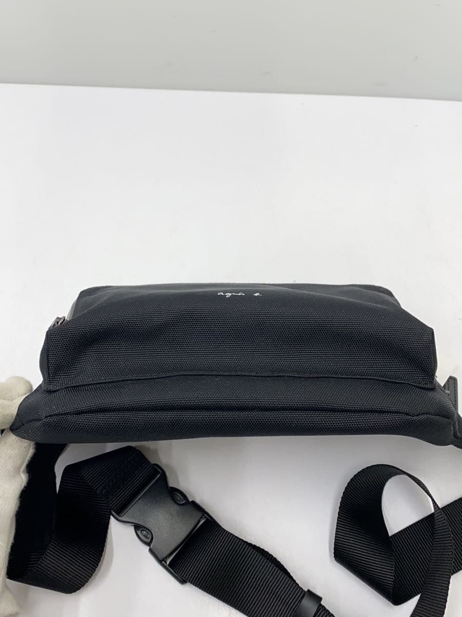 agnes b. Waist Bag Nylon BLK Solid 4