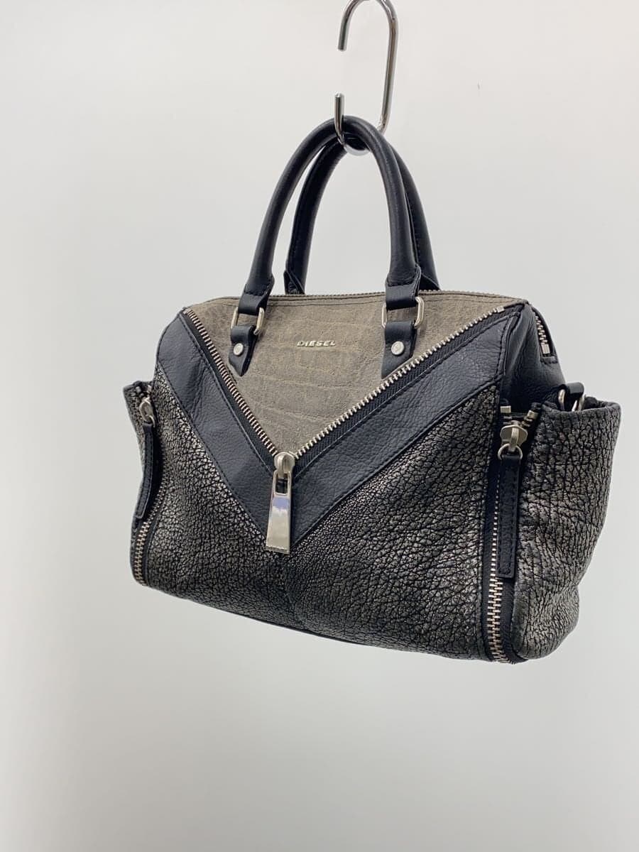 Diesel Fashion Tote Bag Leather BLK 2