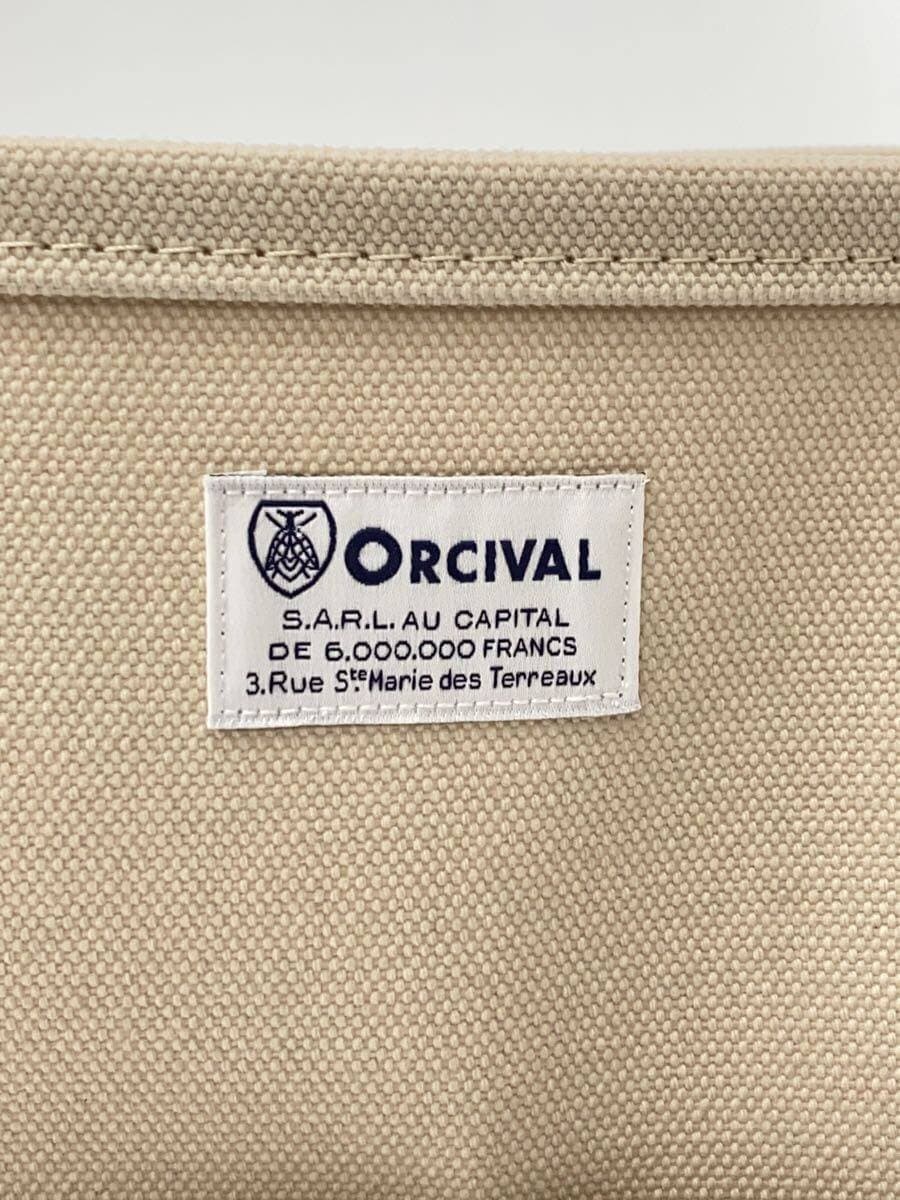 ORCIANI Tote Bag Canvas BEG Solid Color 5