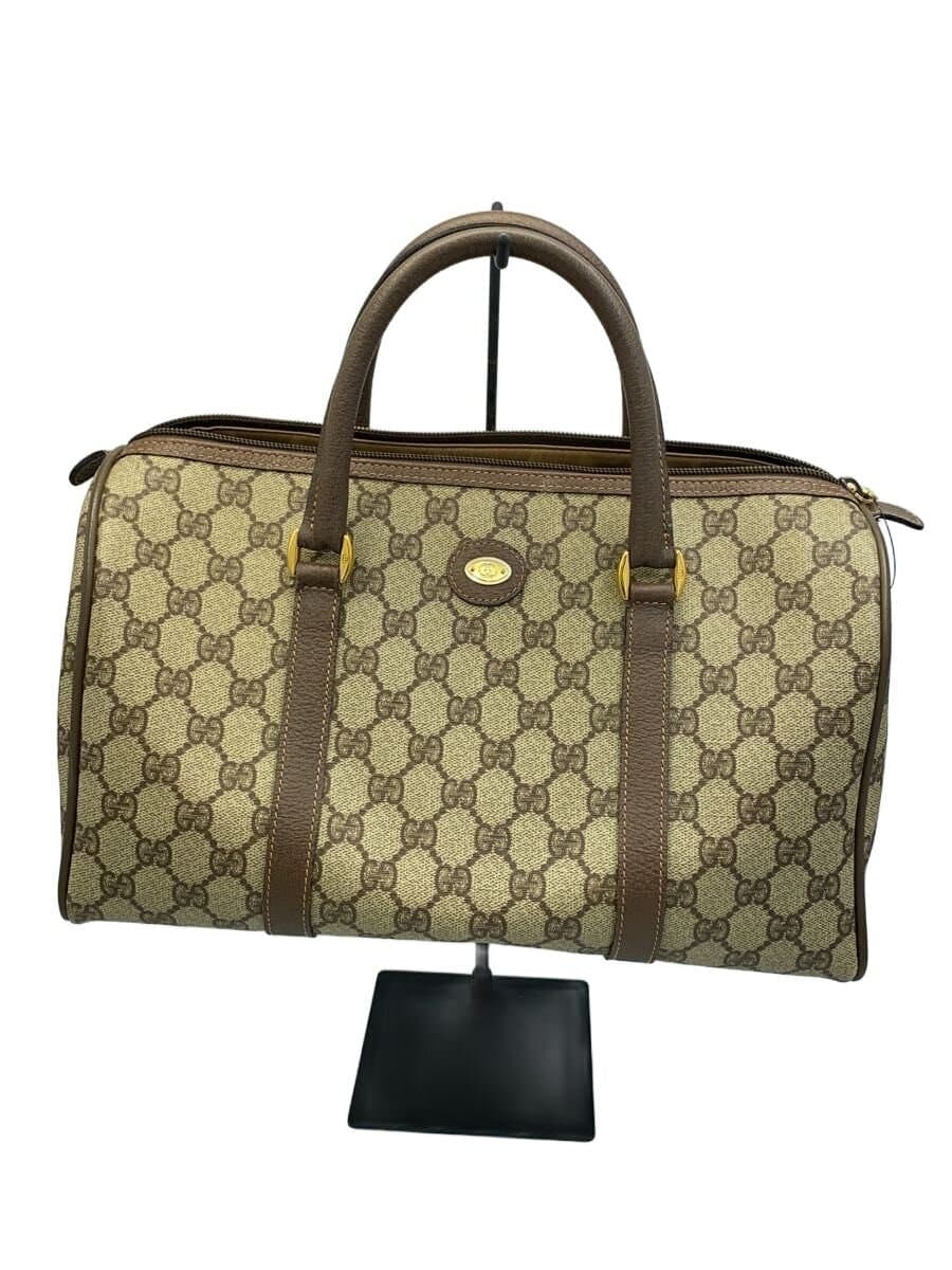 GUCCI Boston Bag PVC BRW All-over pattern 002 39 6842