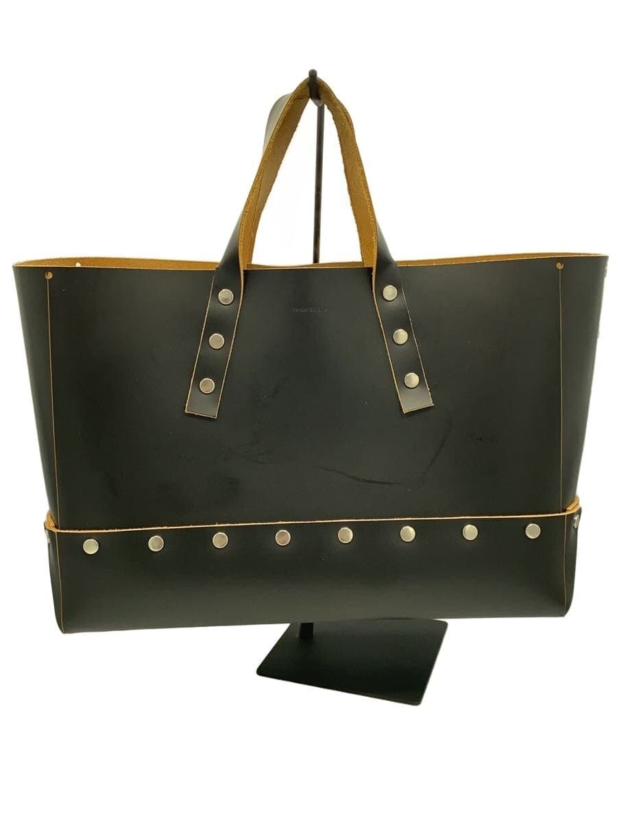 Hender Scheme Assemble Rectangle Bag Tote Bag Leather BLK Solid