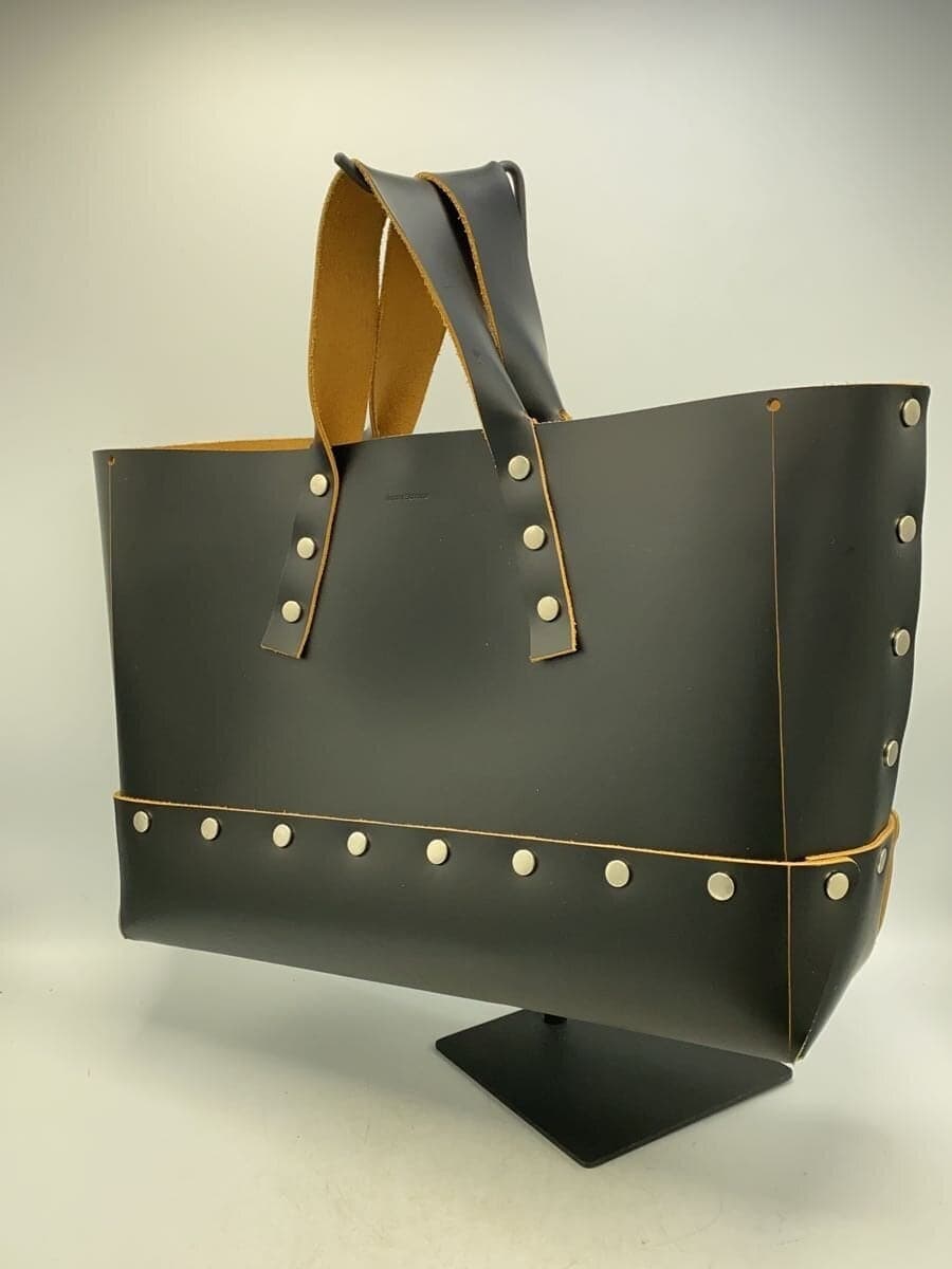 Hender Scheme Assemble Rectangle Bag Tote Bag Leather BLK Solid 2