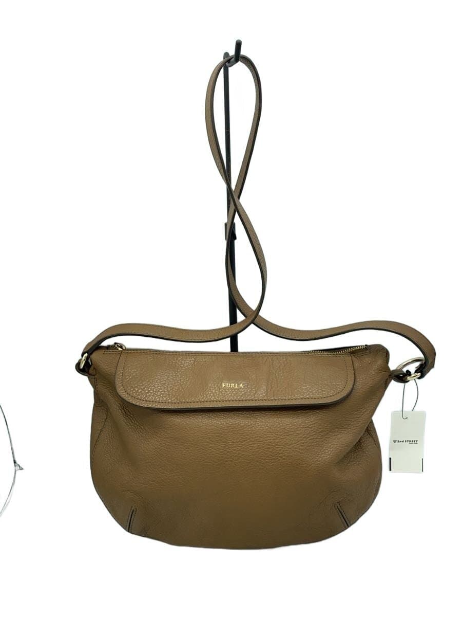 FURLA Shoulder Bag Leather BRW Solid f6065