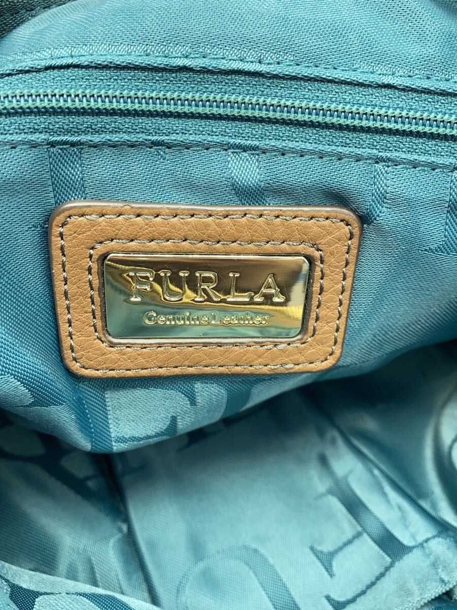 FURLA Shoulder Bag Leather BRW Solid f6065 5