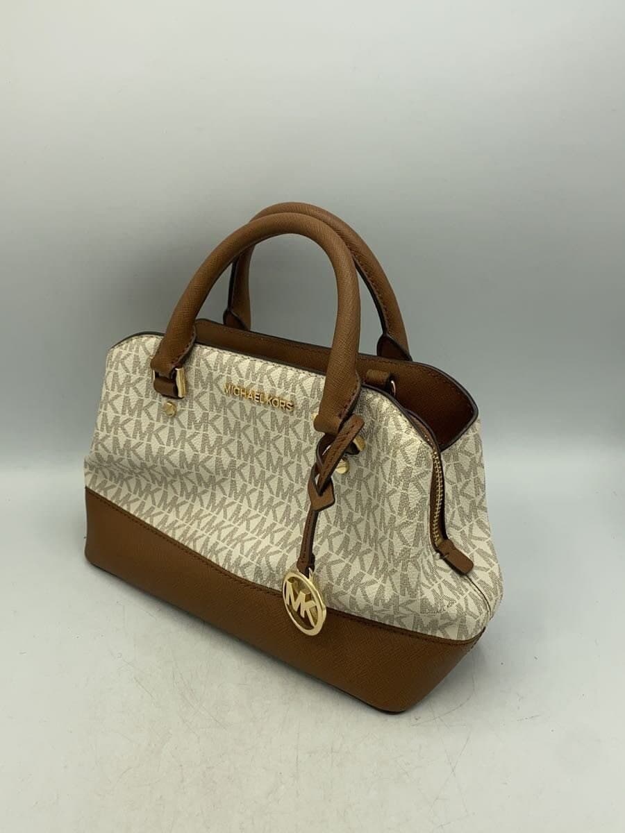 MICHAEL KORS Tote Bag Leather BEG Monogram IM-1910 2