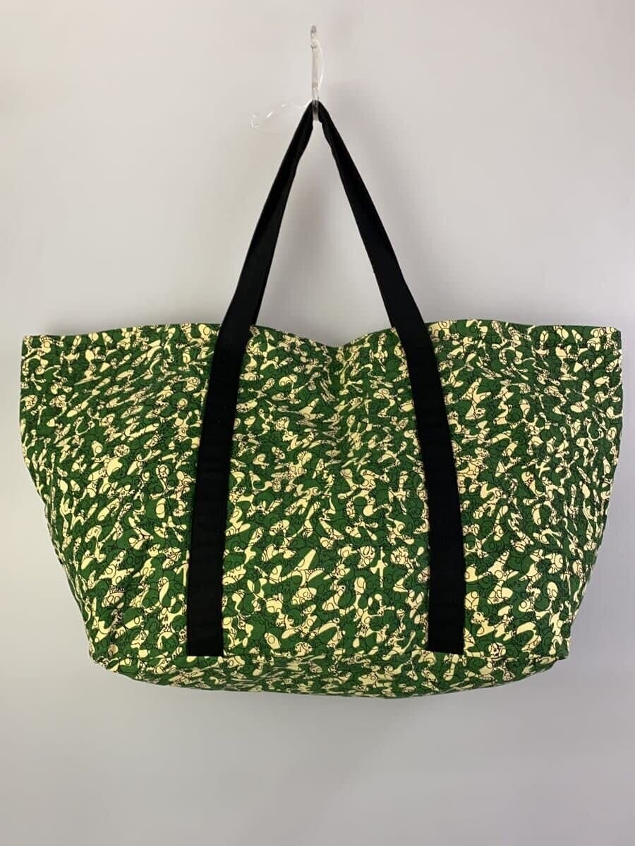 Tonari no Zingaro Tote Bag Canvas Green All-over Print Skull 3