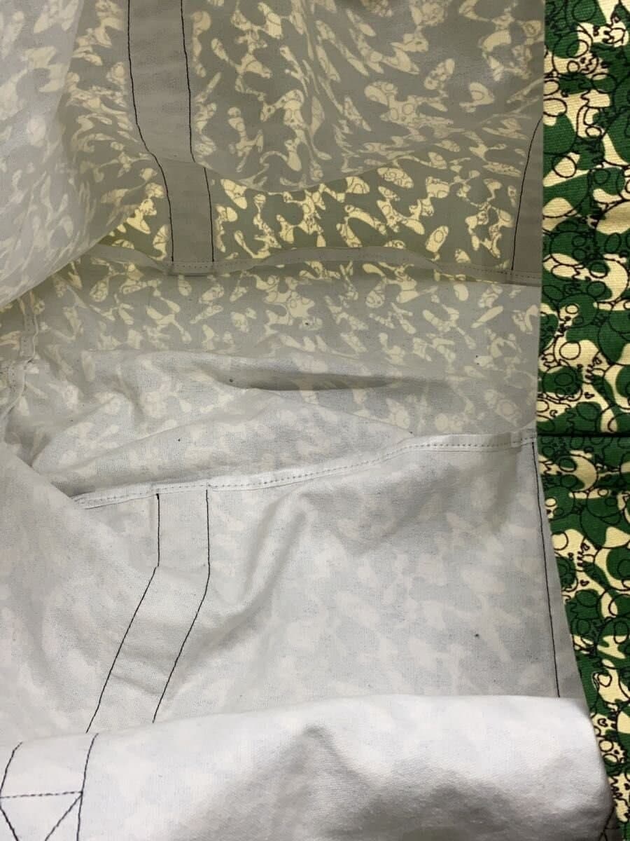 Tonari no Zingaro Tote Bag Canvas Green All-over Print Skull 6