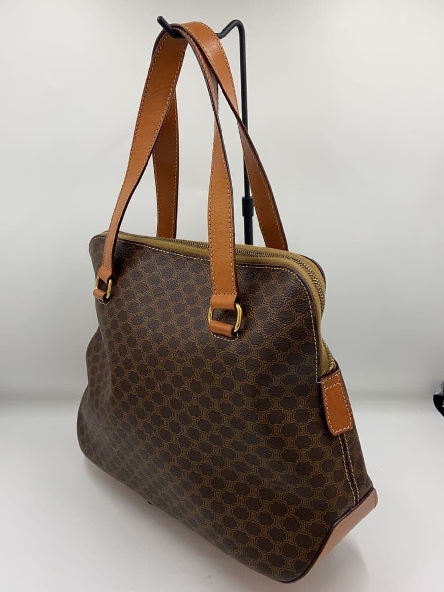 CELINE 2way Macadam pattern Some dirt on the corners Handbag Leather BRW 2