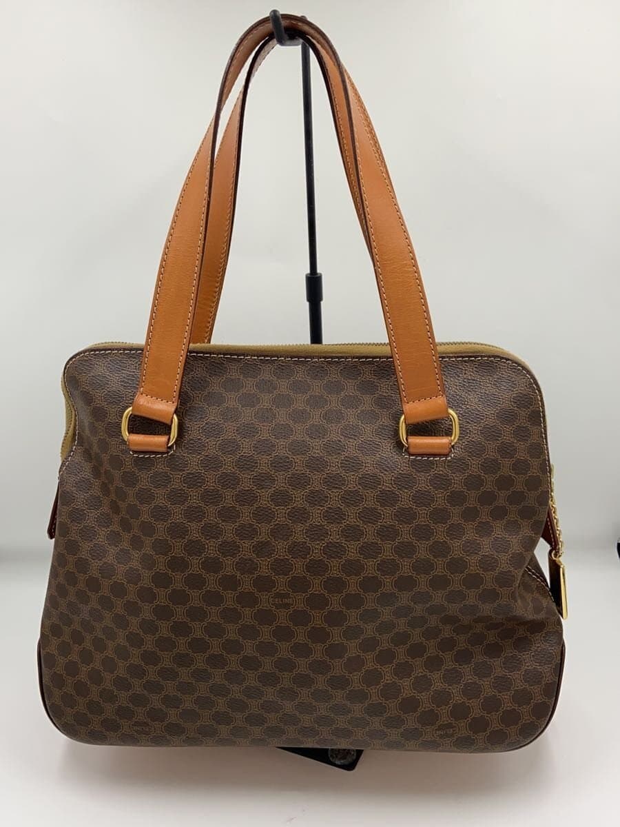 CELINE 2way Macadam pattern Some dirt on the corners Handbag Leather BRW 3