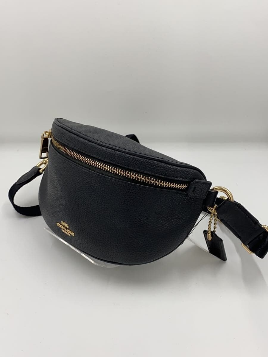COACH Waist Bag Leather Black 39939 2