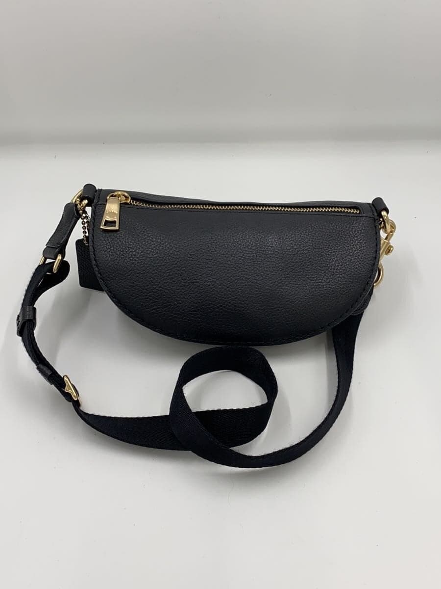 COACH Waist Bag Leather Black 39939 3
