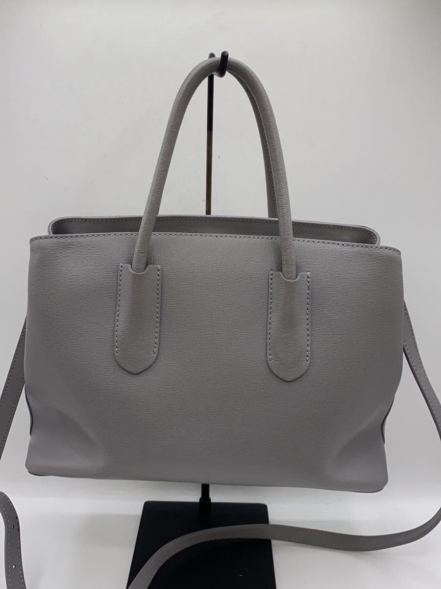 FURLA Handbag Leather GRY 3