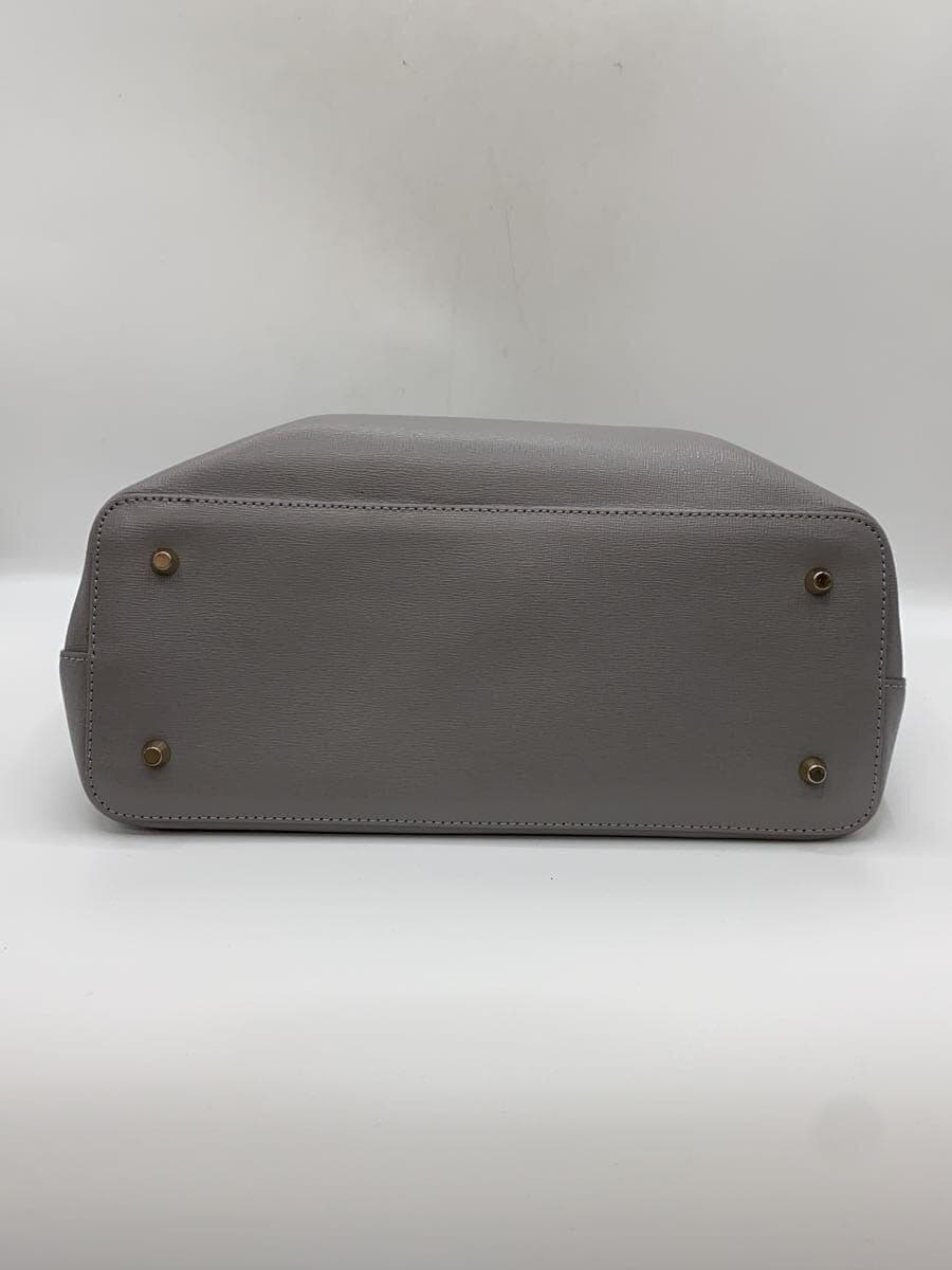 FURLA Handbag Leather GRY 4