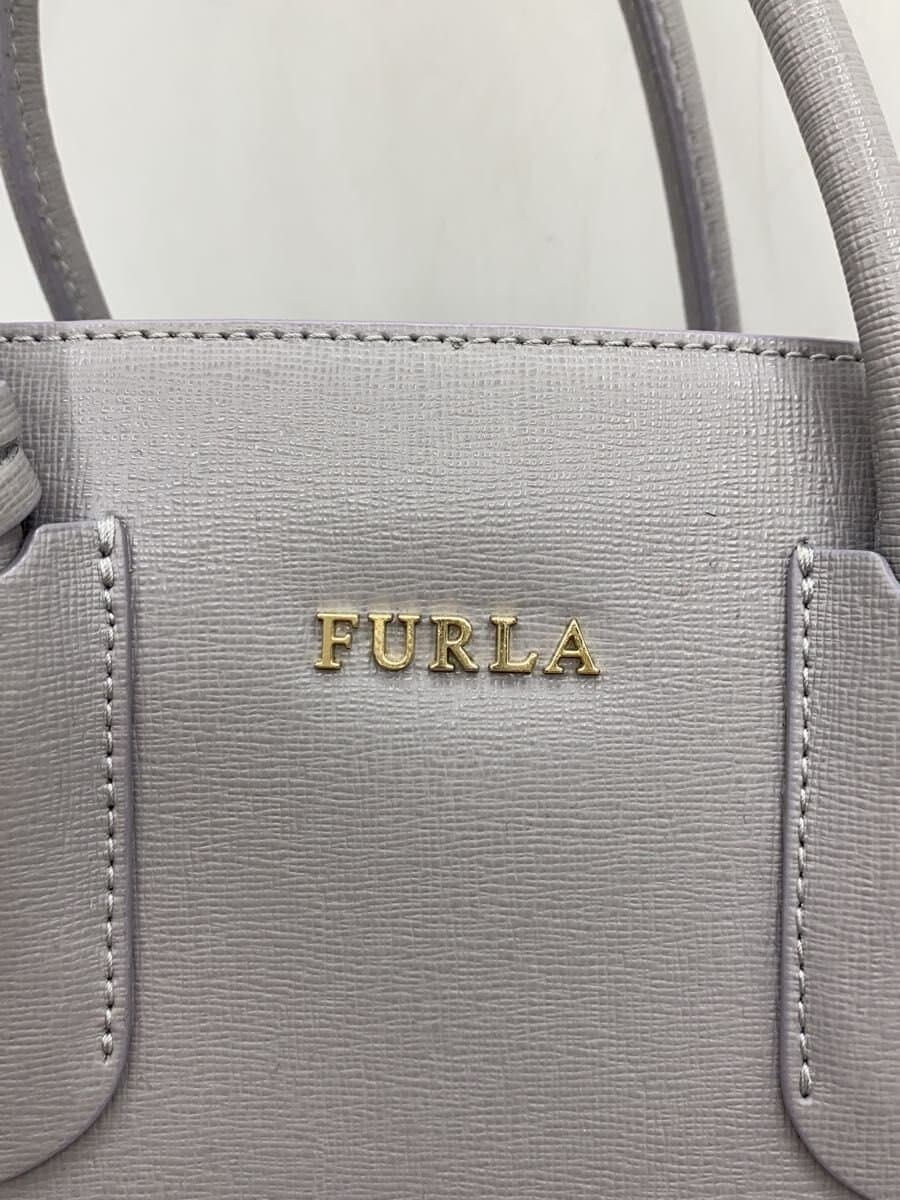 FURLA Handbag Leather GRY 5