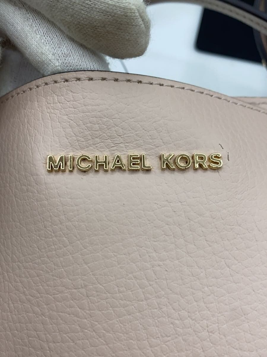 MICHAEL KORS Handbag Faux Leather Pink Solid 5