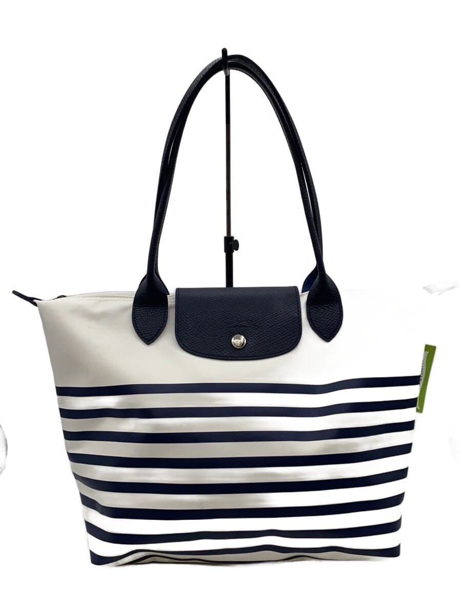 LONGCHAMP Tote Bag WHT Border Stripe l2605hdf165