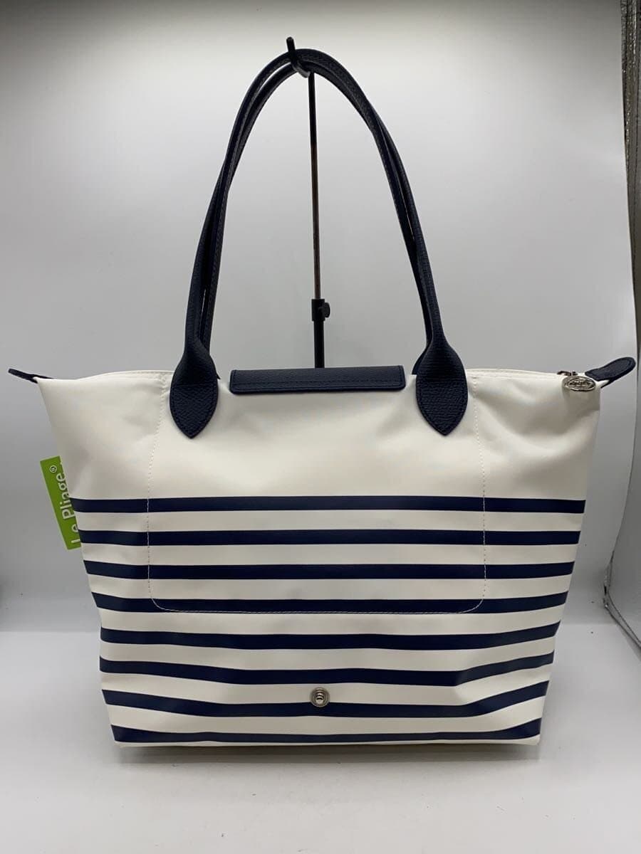 LONGCHAMP Tote Bag WHT Border Stripe l2605hdf165 3