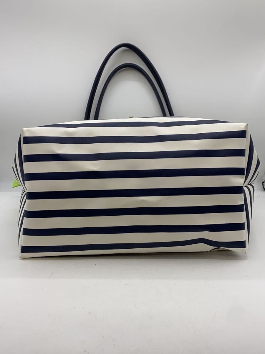 LONGCHAMP Tote Bag WHT Border Stripe l2605hdf165 4