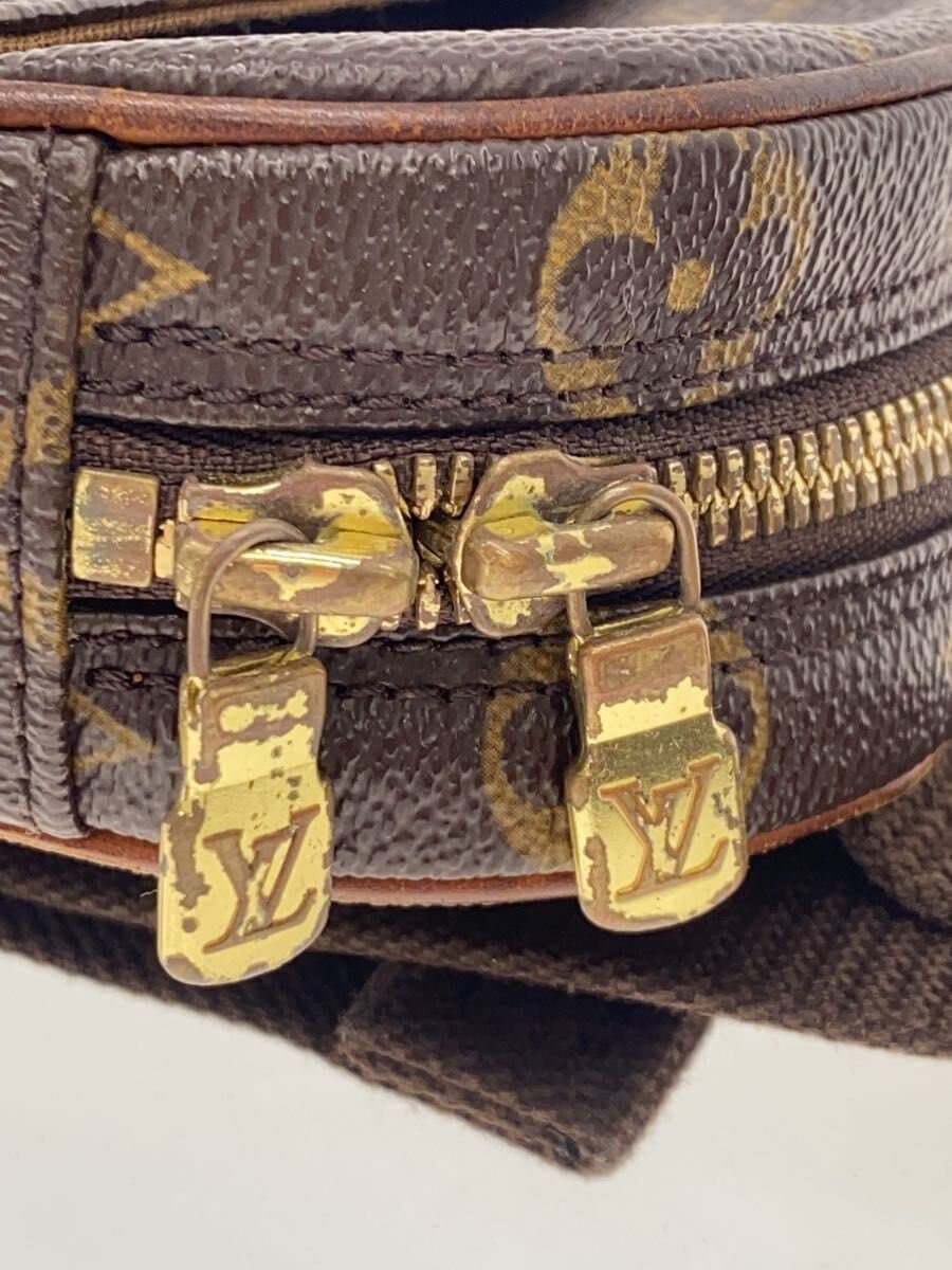 LOUIS VUITTON Pochette Ganjou _Monogram Canvas PVC BRW 7