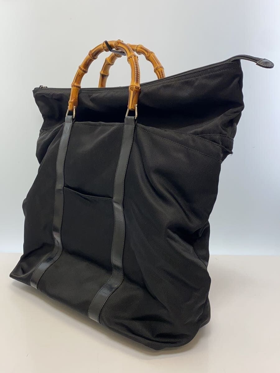 GUCCI Tote Bag Canvas BLK Solid 00237540412 2