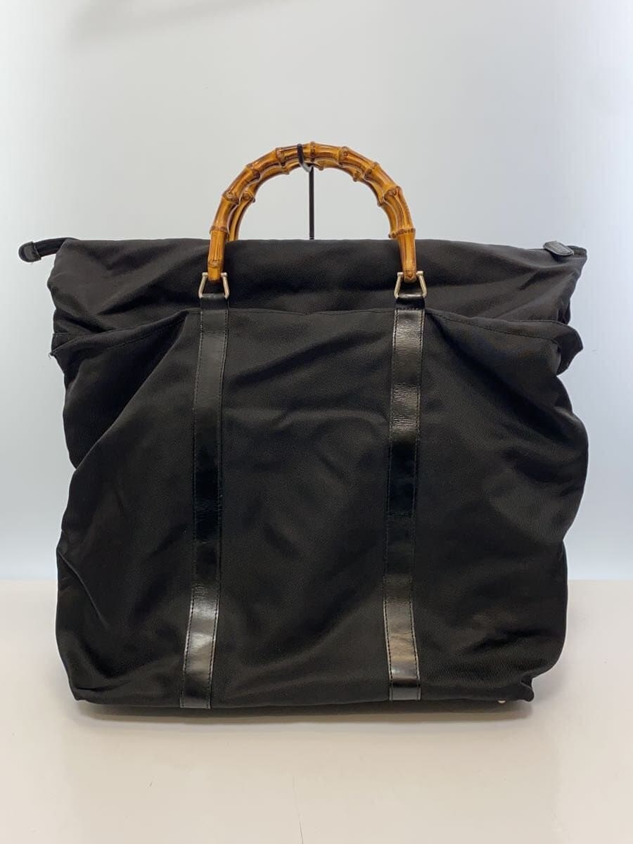 GUCCI Tote Bag Canvas BLK Solid 00237540412 3