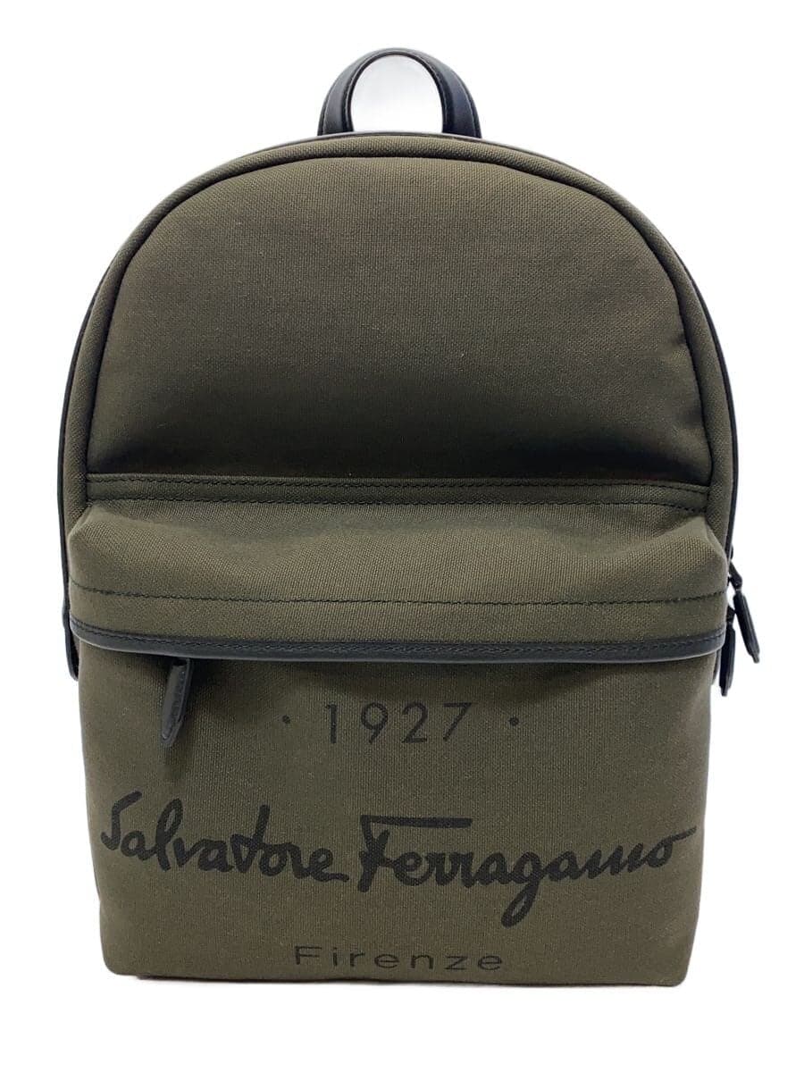 Salvatore Ferragamo Backpack Canvas KHK FZ-24