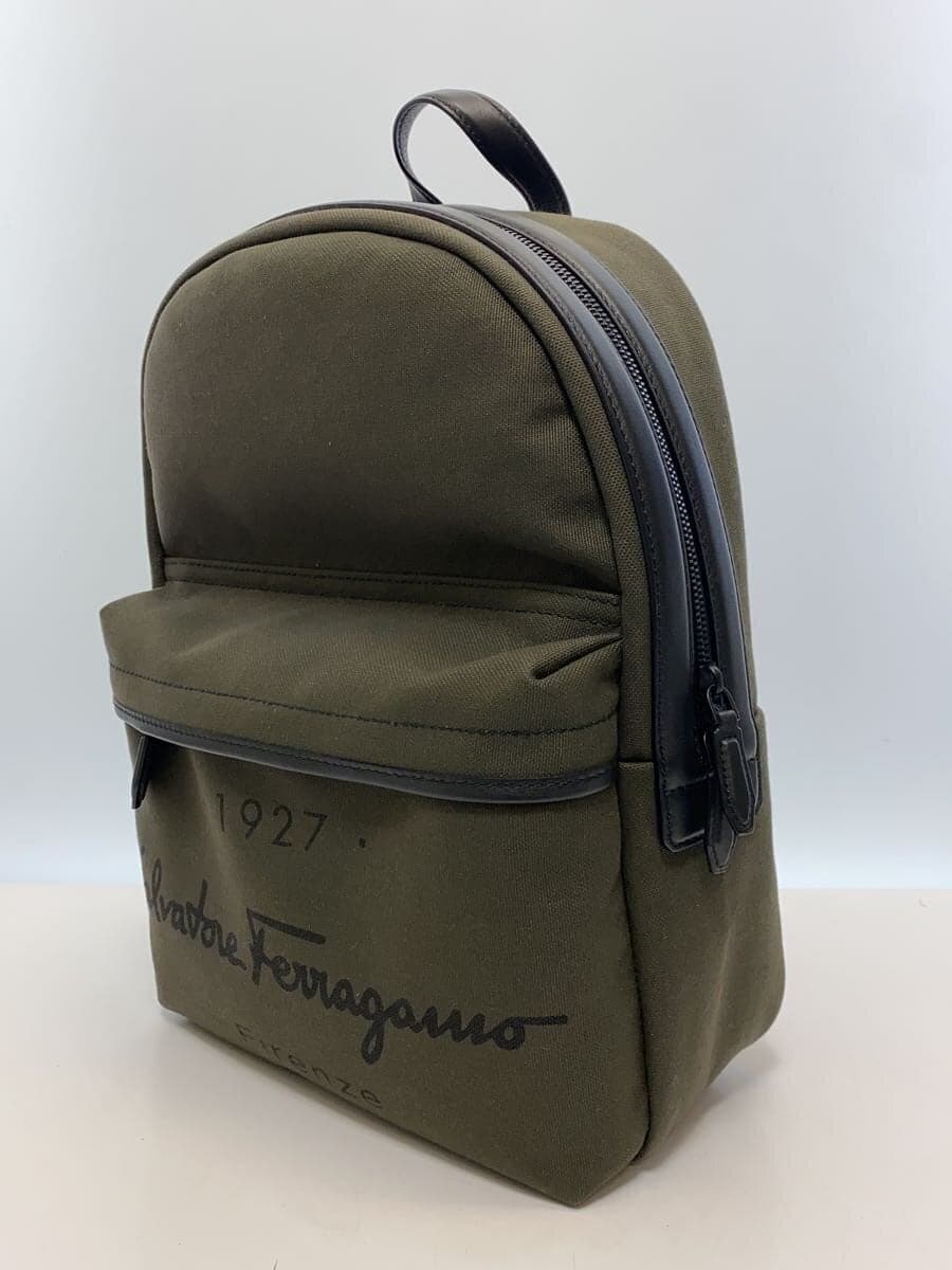 Salvatore Ferragamo Backpack Canvas KHK FZ-24 2