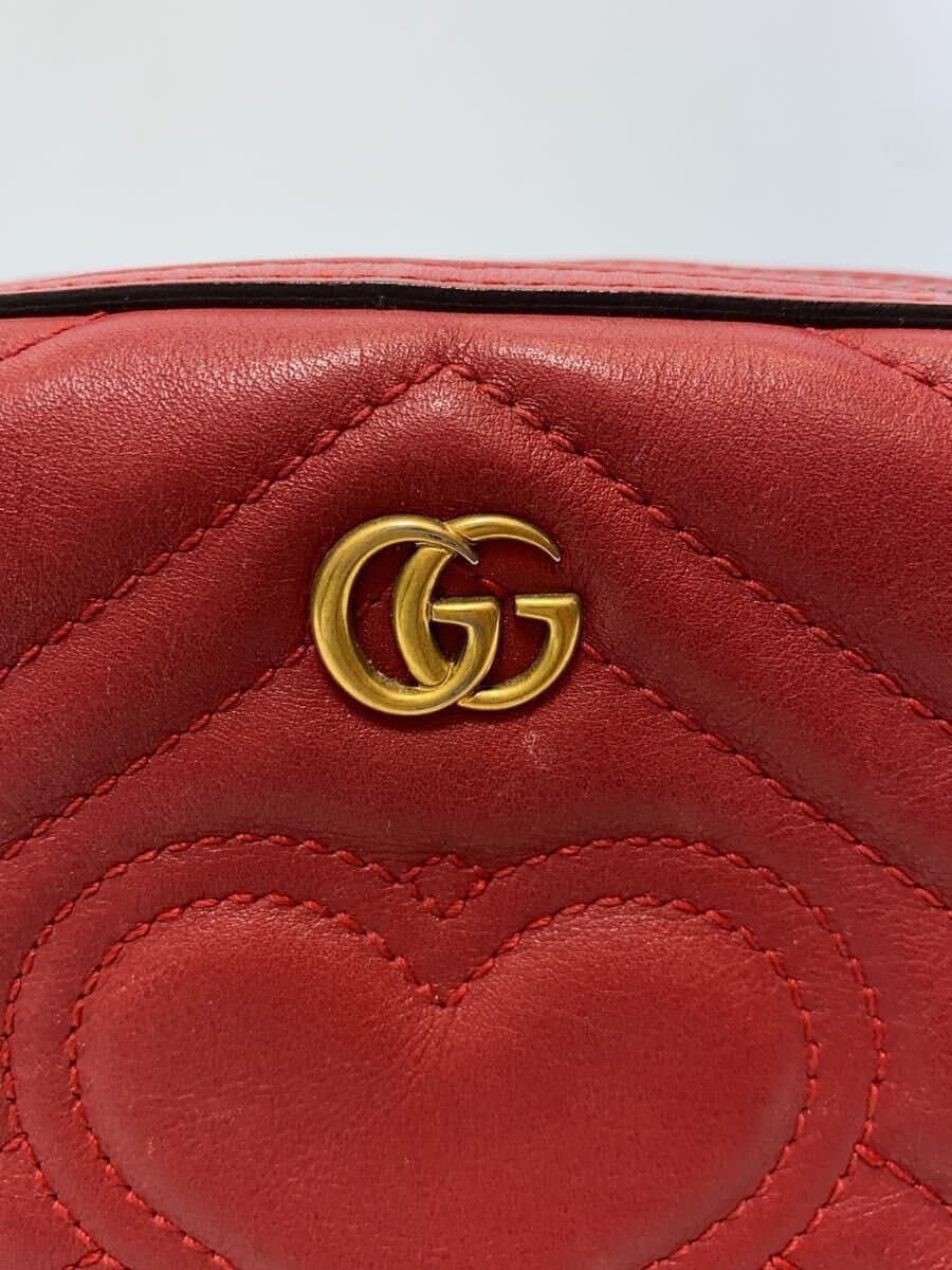 GUCCI Pouch_GG Marmont _Quilted Heart RED 4