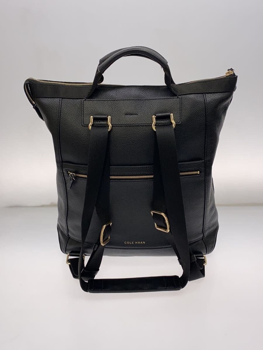 COLE HAAN Backpack Leather BLK Solid U04933 3