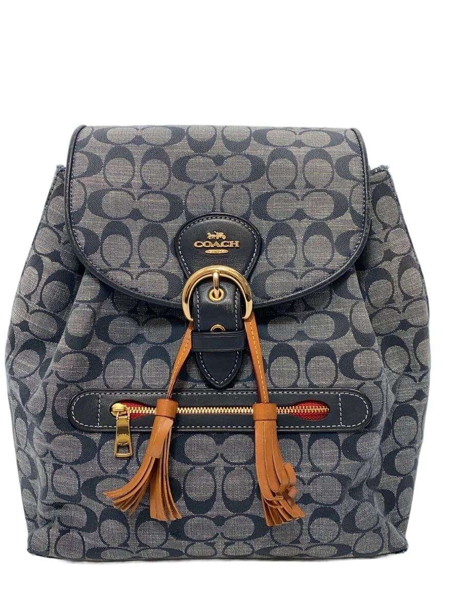 COACH Backpack IDG All Over Pattern C8162 Strap Damage Corner Wear