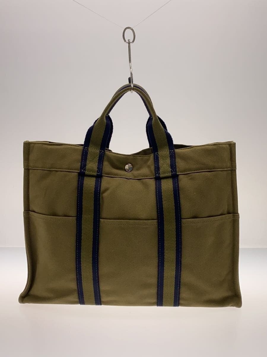 HERMES Tote Bag Cotton KHK 3