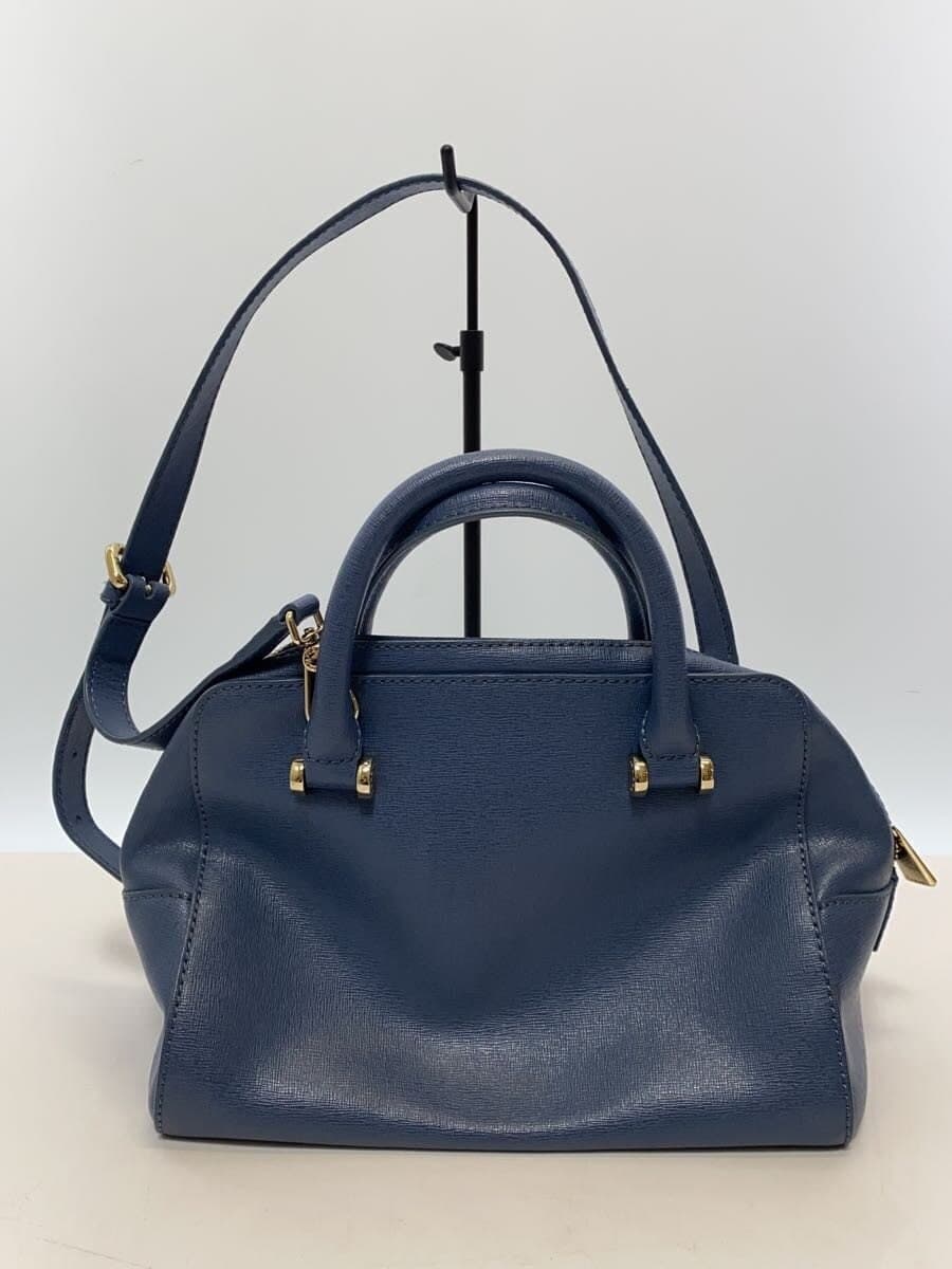 FURLA shoulder bag -- BLUE solid color 3