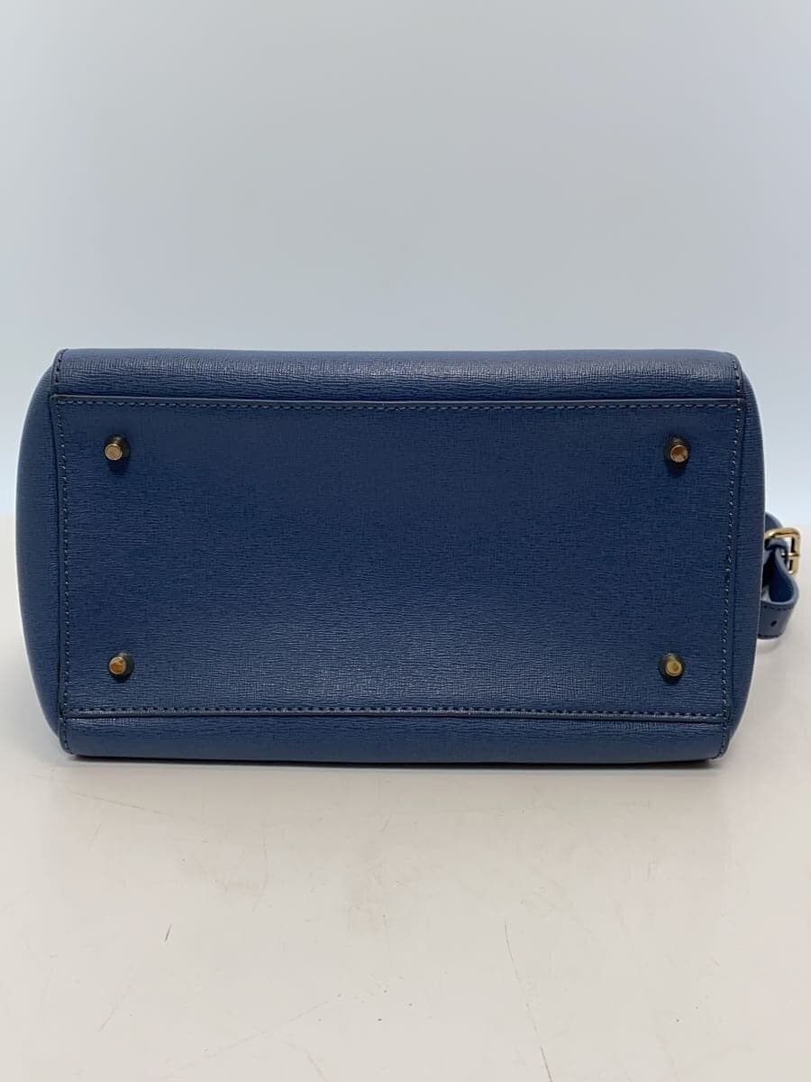 FURLA shoulder bag -- BLUE solid color 4