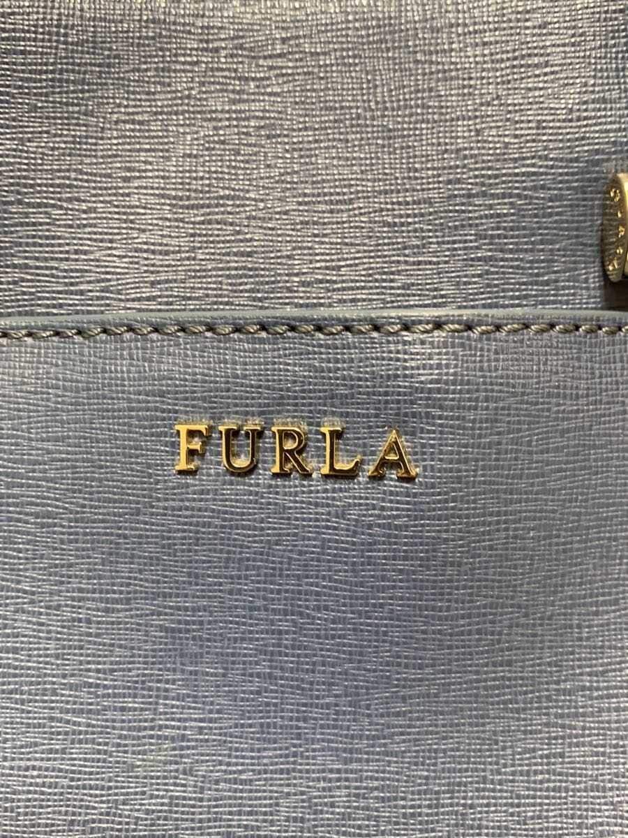 FURLA shoulder bag -- BLUE solid color 5