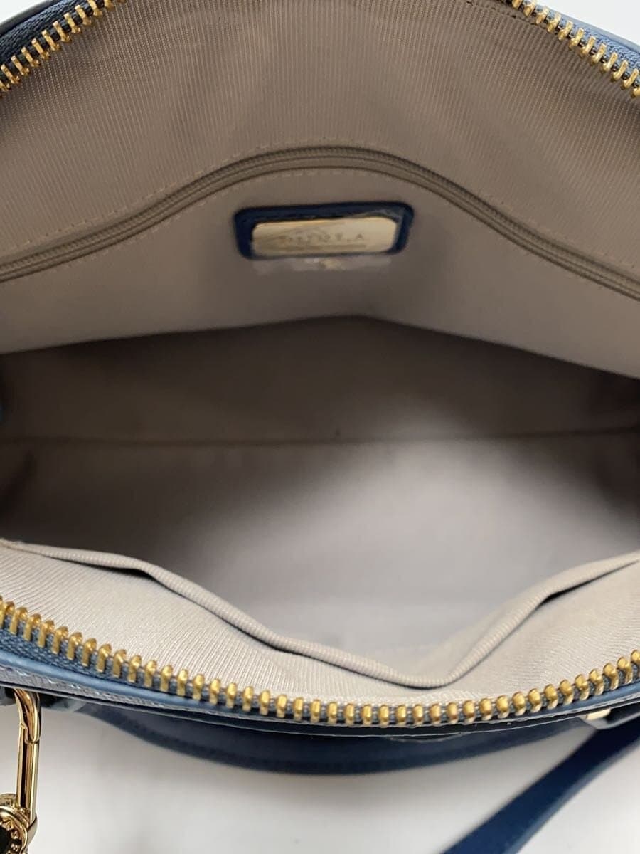 FURLA shoulder bag -- BLUE solid color 6