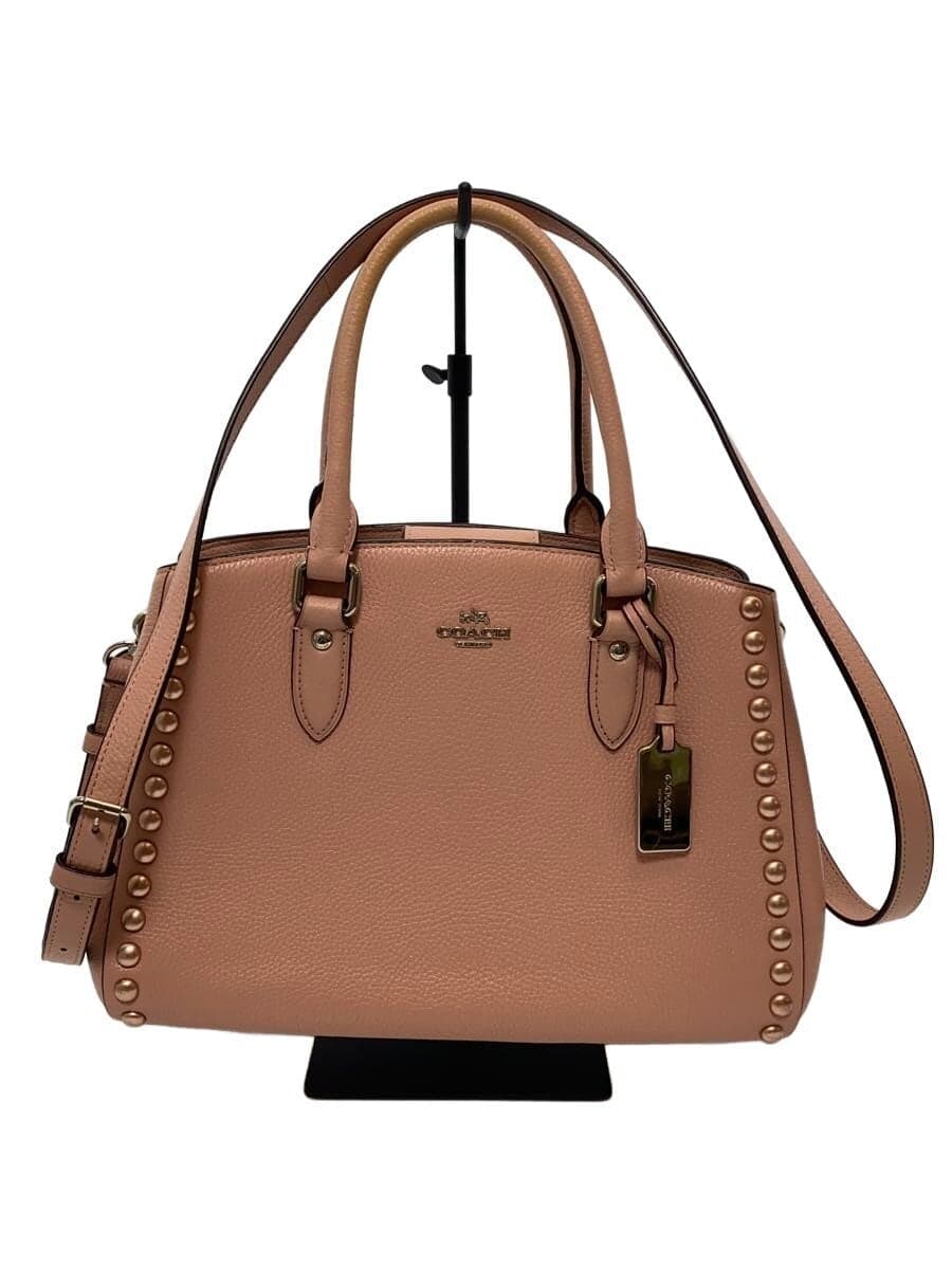 COACH Handbag Pebbled All Leather Leather PNK 36013