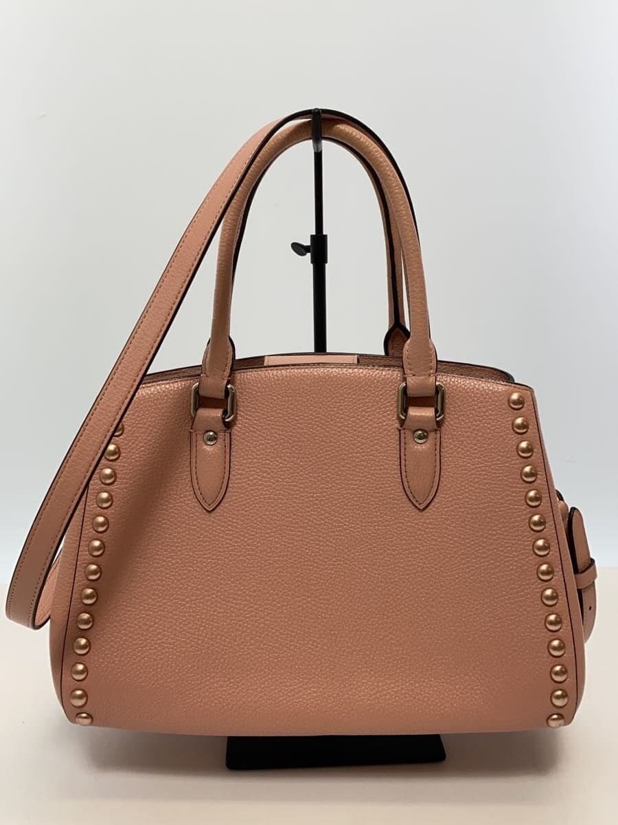 COACH Handbag Pebbled All Leather Leather PNK 36013 3